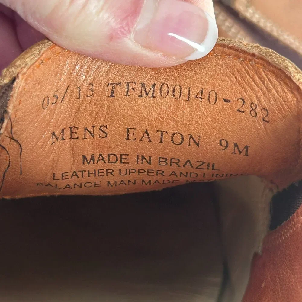 Tommy Bahama Eaton Loafers Mens 9 Brown Leather Shoes Slip On Stretch Preppy